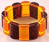 BB54 rootbeer/applejuice bakelite stretch bracelet